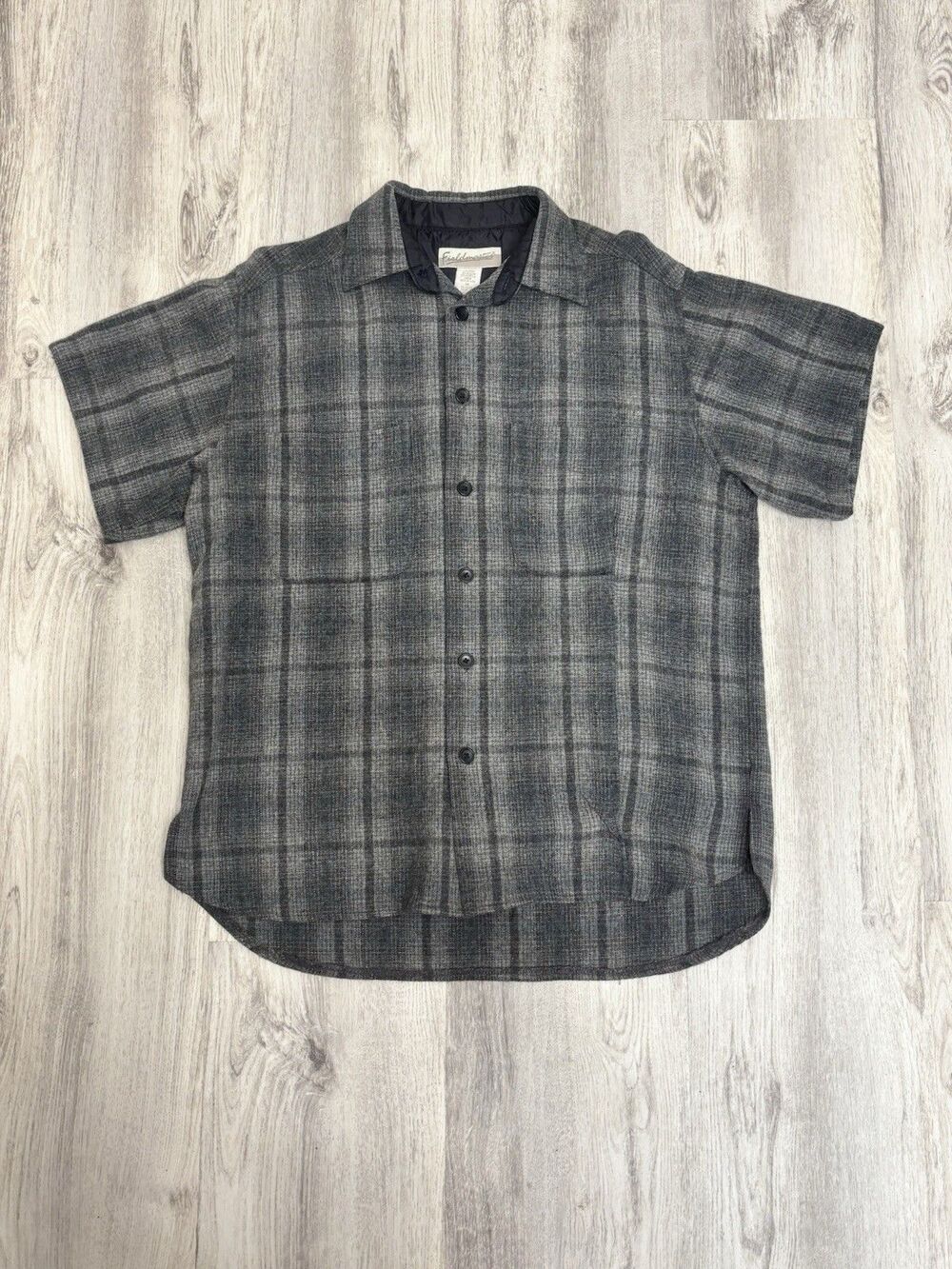 Fieldmaster Vintage M Wool Blend Plaid Shirt Mens